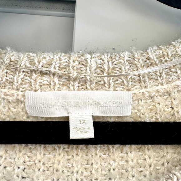 Adyson Parker Striped Sweater Crewneck Ribbed Knit Drop Shoulder Pullover 1X - Picture 6 of 9